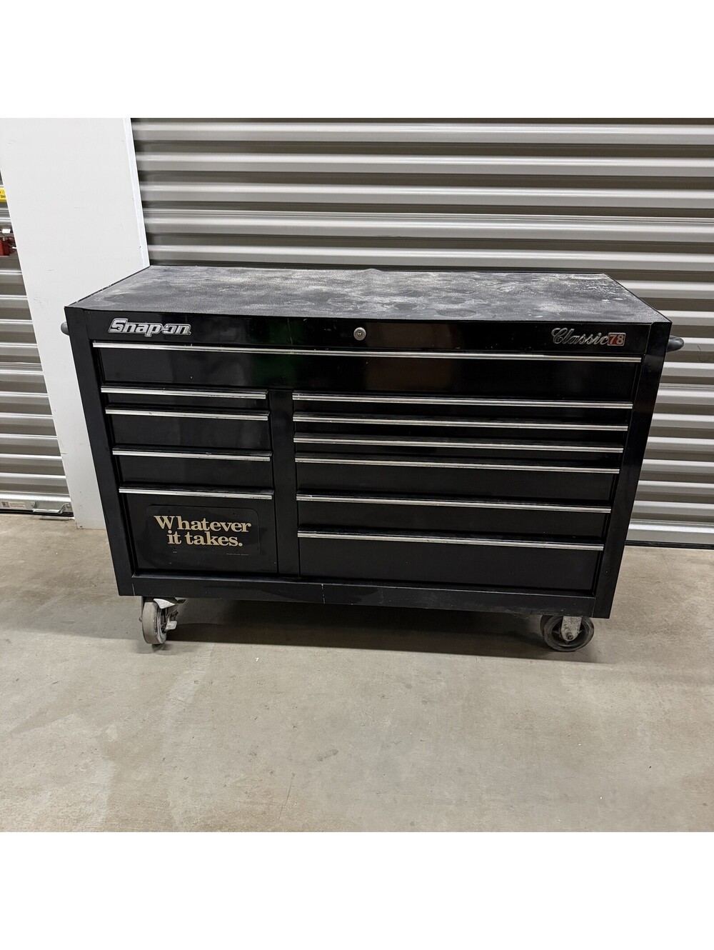 Snap-on Classic 78 Tool Cabinet KRA2411PCHT Black 11-Drawer Roll Cab